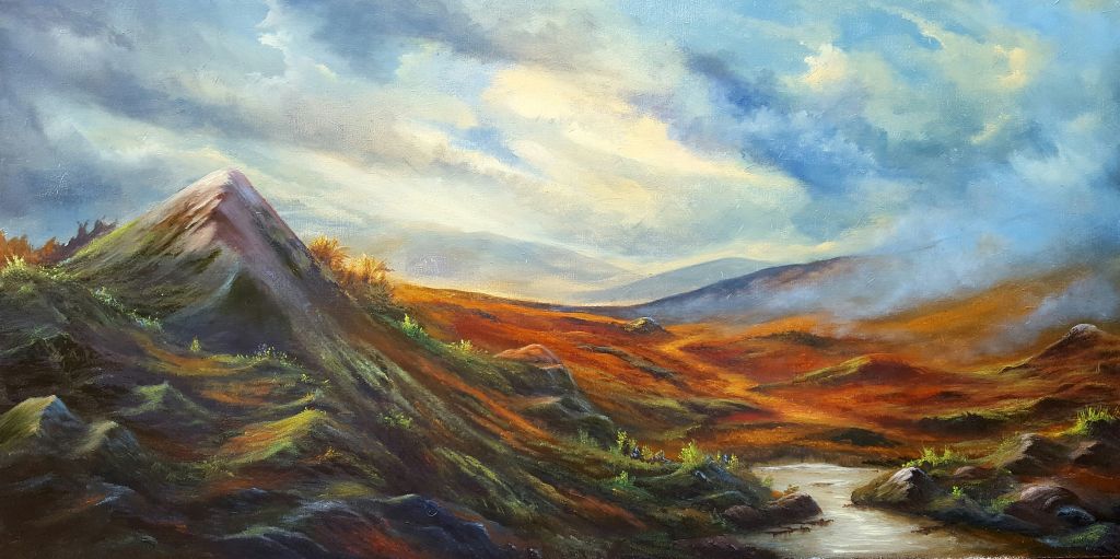 Workshop "Vista da Cornualha" - 2ª sessão (tela 60x30cm)