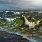 Workshop "A luz do mar" - 1ª sessão (tela 40cm x 30cm)