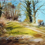 Workshop "Ao longo do trilho" (tela 50x40cm)