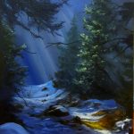 Workshop "Luz no bosque" (tela 50cmx40cm)