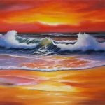 Workshop "Mar de fogo" (tela 50cm x 40cm)