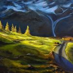 Workshop "Luz do vale" (tela 50x30cm)