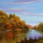 Workshop "Na paz do rio" (tela 50x40cm)