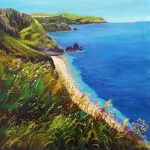 Workshop "Vista sobre a praia" - 1ª sessão (tela 40x40cm)